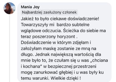 Blisko Siebie Razem, opinie, warsztaty, maski